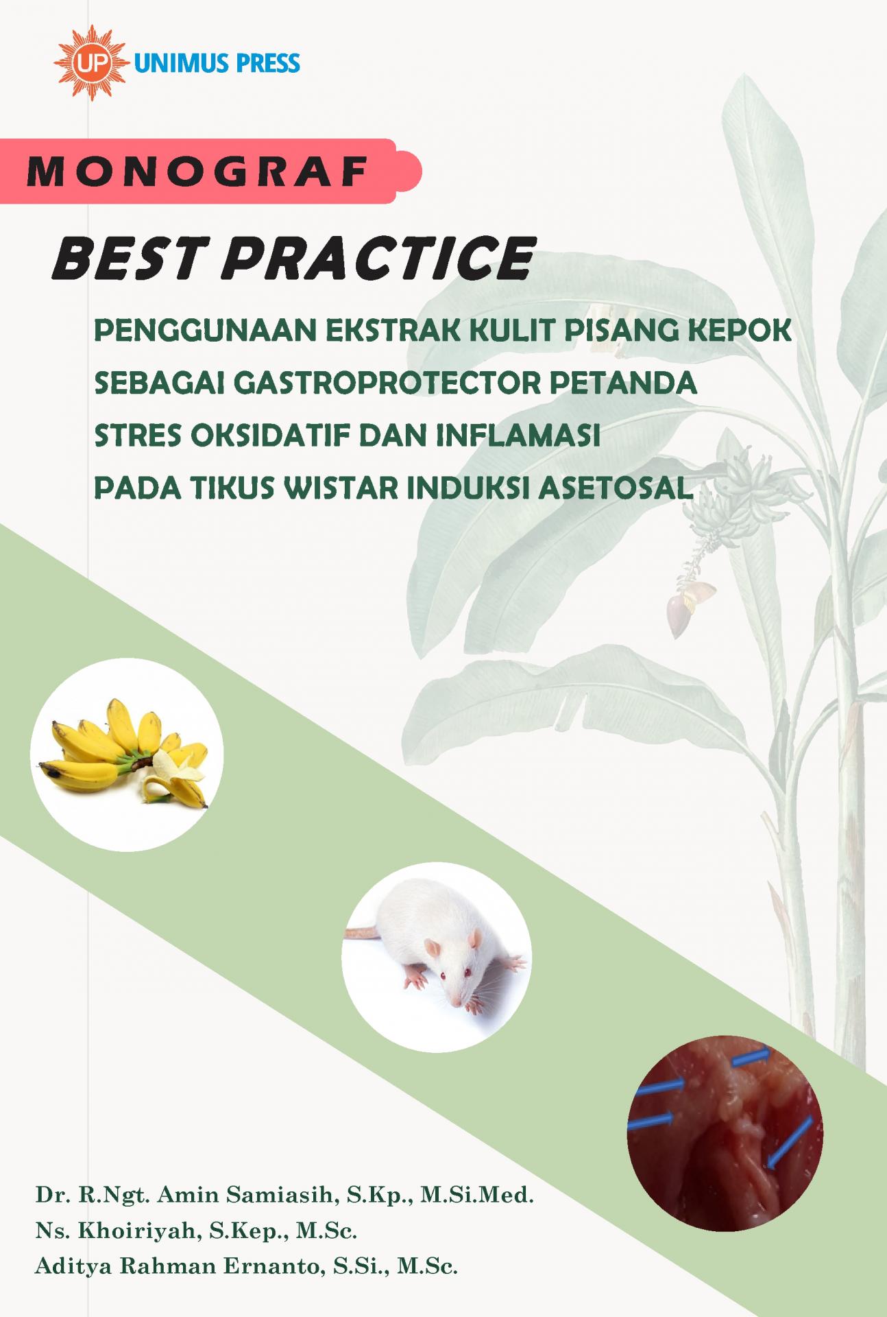 Best Practice  Penggunaan Ekstrak Kulit Pisang Kepok sebagai Gastroprotektor Petanda Stres Oksidatif dan Inflamasi Pada Tikus Wistar Induksi Asetosal